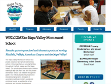 Tablet Screenshot of napavalleymontessori.com